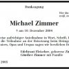 Zimmer Michael 1914-2004 Todesanzeige